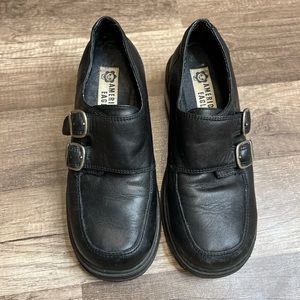 Leather chunky shoes